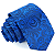 Gravata Slim Azul Royal Arabesco Premium - Imagem 1