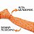 Gravata Slim Floral Laranja Luxo - Imagem 3