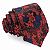Gravata Slim Floral Vermelha Linha Premium - Imagem 1