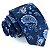 Gravata Slim Azul Marinho Arabesco Luxo - Imagem 1