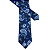 Gravata Slim Azul Marinho Arabesco Luxo - Imagem 5