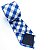 Gravata Slim Xadrez Azul Premium - Imagem 3