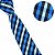 Gravata Slim Xadrez Azul Premium - Imagem 2