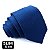 Gravata Slim Azul Marinho Lisa Luxo - Imagem 1