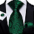 Gravata de Seda Verde Executiva + Lenço + Abotoaduras - Imagem 3