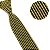 Gravata Slim Crochê Amarela e Preta Listrada Premium - Imagem 2