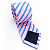 Gravata Slim Rosa e Azul Listrada Premium - Imagem 4