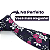 Gravata Slim Floral Preta Linha Elegante - Imagem 5