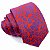 Gravata Slim Floral Vermelha Linha Luxo Elegante - Imagem 1