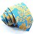 Gravata Slim Floral Azul Claro Linha Luxo Elegante Casamento Padrinhos - Imagem 1