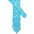 Gravata Slim Floral Azul Tiffany Linha Premium - Imagem 5