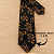 Gravata Slim Floral Marrom Linha Luxo - Imagem 5