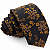 Gravata Slim Floral Marrom Linha Luxo - Imagem 1
