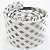 Gravata Slim Bege Quadriculada Linha Luxo - Imagem 5