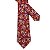 Gravata Slim Paisley Vermelha Bordada Linha Elegante - Imagem 4