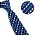 Gravata Slim Quadriculada Azul Linha Premium - Imagem 2