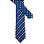 Gravata Slim Quadriculada Azul Linha Premium - Imagem 4