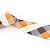 Gravata Slim Xadrez Laranja Linha Elegante - Imagem 3