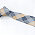 Gravata Slim Xadrez Cinza e Bege Linha Elegante - Imagem 3