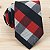 Gravata Slim Xadrez Vermelha e Preta - Imagem 8