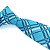 Gravata Slim Xadrez Azul Claro Linha Elegante - Imagem 2