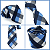 Gravata Slim Xadrez Azul - Imagem 7