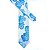 Gravata Slim Floral Azul Serenity Linha Luxo - Imagem 5