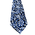 Gravata Slim Floral Azul Linha Premium - Imagem 6