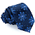 Gravata Slim Floral Azul Premium - Imagem 1