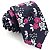 Gravata Slim Floral Preta Premium - Imagem 1
