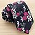 Gravata Slim Floral Preta Premium - Imagem 6