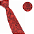 Gravata Slim Arabesco Vermelha Premium - Imagem 2