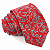 Gravata Slim Floral Vermelha Premium - Imagem 1