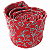 Gravata Slim Floral Vermelha Premium - Imagem 5