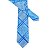 Gravata Slim Xadrez Azul Serenity Linha Premium - Imagem 5