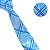 Gravata Slim Xadrez Azul Serenity Linha Premium - Imagem 3