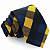 Gravata Slim Xadrez Azul - Imagem 1
