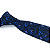 Gravata Slim Arabesco Azul Marinho Premium - Imagem 3