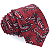 Gravata Slim Arabesco Vermelha Premium - Imagem 1