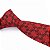 Gravata Slim Vermelha Bordada Linha Luxo - Imagem 2