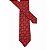 Gravata Slim Vermelha Bordada Linha Luxo - Imagem 5