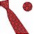 Gravata Slim Vermelha Bordada Linha Luxo - Imagem 3