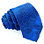 Gravata Slim Folhagem Azul Royal Luxo - Imagem 1