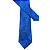 Gravata Slim Folhagem Azul Royal Luxo - Imagem 5