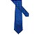 Gravata Slim Azul Royal Quadriculada Linha Elegante - Imagem 4