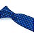 Gravata Slim Azul Royal Quadriculada Linha Elegante - Imagem 2