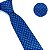 Gravata Slim Azul Royal Quadriculada Linha Elegante - Imagem 3