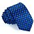 Gravata Slim Azul Royal Quadriculada Linha Elegante - Imagem 1