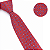 Gravata Slim Arabesco Vermelha Linha Premium - Imagem 2