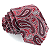 Gravata Slim Vermelha Arabesco Linha Elegante - Imagem 1
